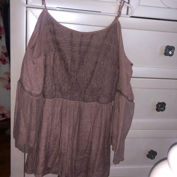 Purple boho style dusty rose romper SIZE MEDIUM - Picture 2 of 5